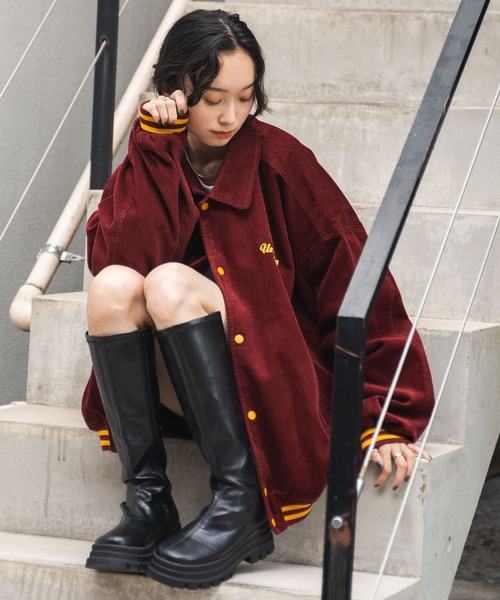 WEGO(ウィゴー)の「WEGO/ヴィンテージコーデュロイスタジャン(スタジャン・メンズ・ネイビー/ホワイト系その他/ワイン/ブラック・MEDIUM/LARGE)」の6枚目の写真