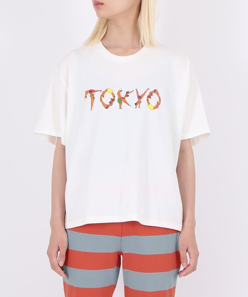 PUNYUS（プニュズ）の「TOKYOロゴＴシャツ（Tシャツ/カットソー・レディース・ホワイト/ライトパープル/ブラック・4/2/1/3）」の6枚目の写真