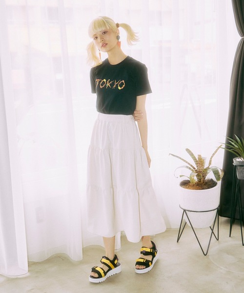 PUNYUS（プニュズ）の「TOKYOロゴＴシャツ（Tシャツ/カットソー・レディース・ホワイト/ライトパープル/ブラック・4/2/1/3）」の9枚目の写真