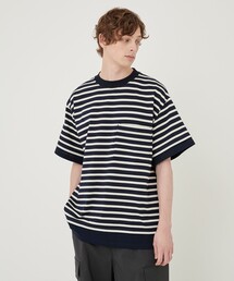 UNITED TOKYO | SUVIN×SUPIMA COTTON　ボーダーリラックスTシャツ（半袖）(Tシャツ/カットソー)