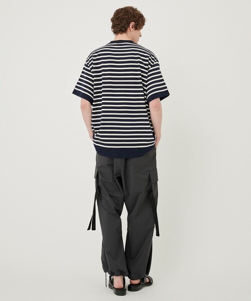 UNITED TOKYO（ユナイテッドトウキョウ）の「SUVIN×SUPIMA COTTON　ボーダーリラックスTシャツ（半袖）（Tシャツ/カットソー・メンズ・ブラック/ブルー/その他17・1/2）」の21枚目の写真