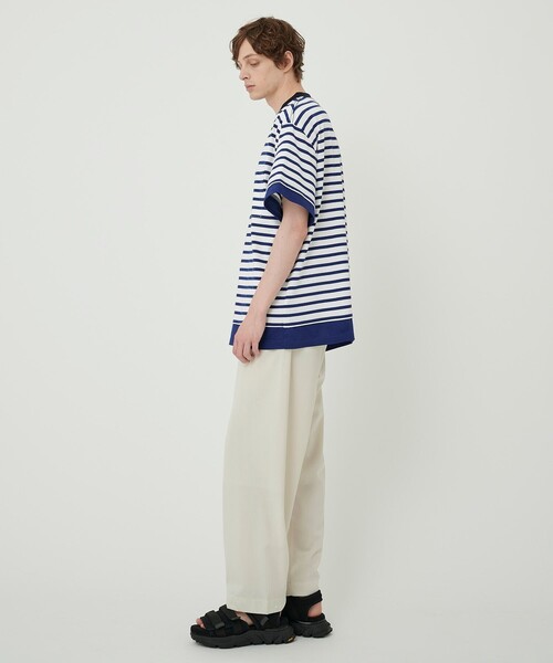 UNITED TOKYO（ユナイテッドトウキョウ）の「SUVIN×SUPIMA COTTON　ボーダーリラックスTシャツ（半袖）（Tシャツ/カットソー・メンズ・ブラック/ブルー/その他17・1/2）」の18枚目の写真