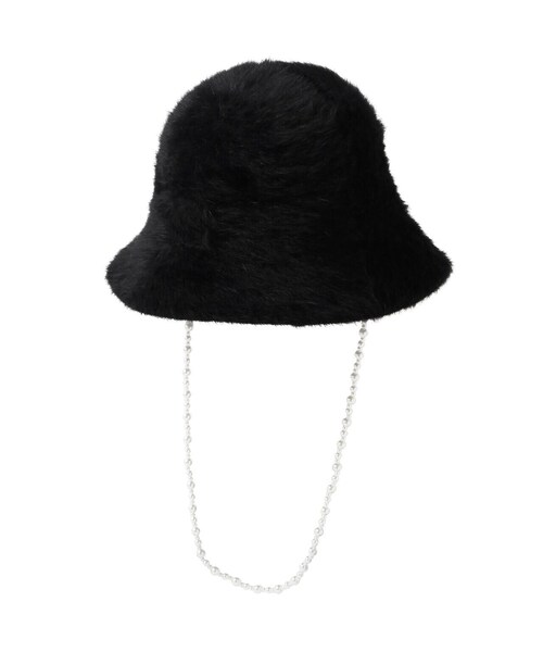 PROPORTION BODY DRESSING(プロポーションボディドレッシング)の「パールチェーン付きファーバケットハット / 1213284801(ハット・レディース・ホワイト/ベージュ/ブラック・フリ-)」の4枚目の写真