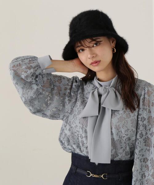 PROPORTION BODY DRESSING(プロポーションボディドレッシング)の「パールチェーン付きファーバケットハット / 1213284801(ハット・レディース・ホワイト/ベージュ/ブラック・フリ-)」の6枚目の写真