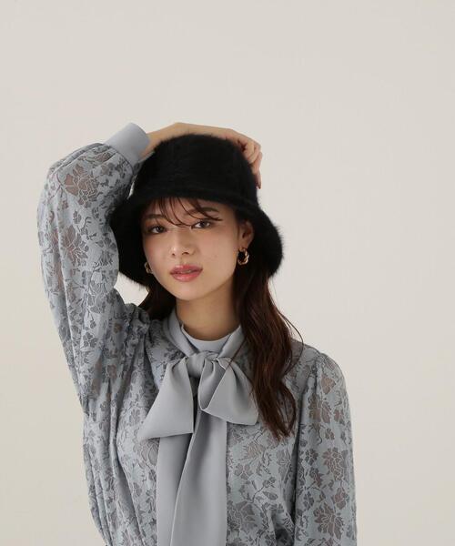 PROPORTION BODY DRESSING(プロポーションボディドレッシング)の「パールチェーン付きファーバケットハット / 1213284801(ハット・レディース・ホワイト/ベージュ/ブラック・フリ-)」の8枚目の写真