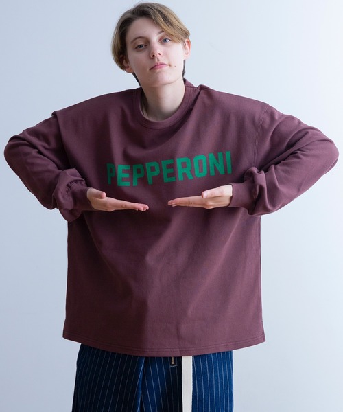 Universal Style Wear(ユニバーサルスタイルウェア)の「Universal Style Wear Pizza Tee(Tシャツ/カットソー・メンズ・ブラック/テラコッタ/オフホワイト/ライトベージュ・MEDIUM/LARGE/X-LARGE)」の1枚目の写真