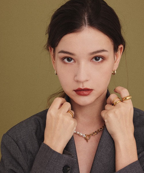 CENE（セネ）の「【CENE】セネ/カーブリング（リング・レディース・ゴールド/シルバー・#9/#13/#11/#15/#7）」の5枚目の写真