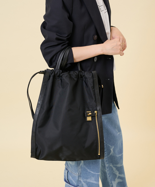 U by SPICK&SPAN（ユーバイスピックアンドスパン）の「≪追加≫【ORSETTO/オルセット】 ナイロン2wayトートバッグ2（トートバッグ・レディース・ブラック・FREE）」の5枚目の写真