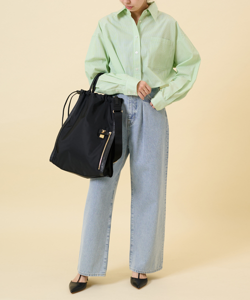 U by SPICK&SPAN（ユーバイスピックアンドスパン）の「≪追加≫【ORSETTO/オルセット】 ナイロン2wayトートバッグ2（トートバッグ・レディース・ブラック・FREE）」の7枚目の写真