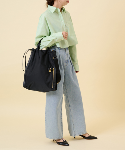 U by SPICK&SPAN（ユーバイスピックアンドスパン）の「≪追加≫【ORSETTO/オルセット】 ナイロン2wayトートバッグ2（トートバッグ・レディース・ブラック・FREE）」の8枚目の写真