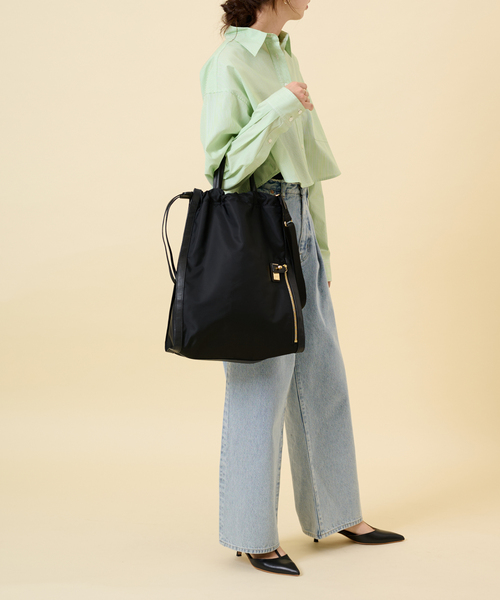 U by SPICK&SPAN（ユーバイスピックアンドスパン）の「≪追加≫【ORSETTO/オルセット】 ナイロン2wayトートバッグ2（トートバッグ・レディース・ブラック・FREE）」の9枚目の写真