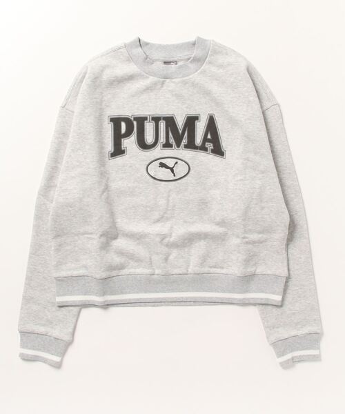 PUMA（プーマ）の「プーマ PUMA PUMA SQUAD クルースウェット FL_裏起毛（スウェット・レディース・ボルドー/ライトグレー・M/L/XL/S）」の2枚目の写真