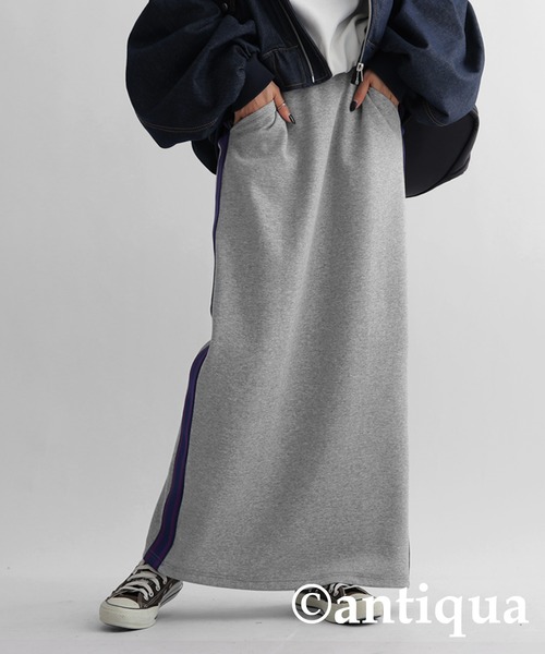 antiqua（アンティカ）の「サイドラインタイトスカート（スカート・レディース・ブラック/グレー・FREE）」の11枚目の写真