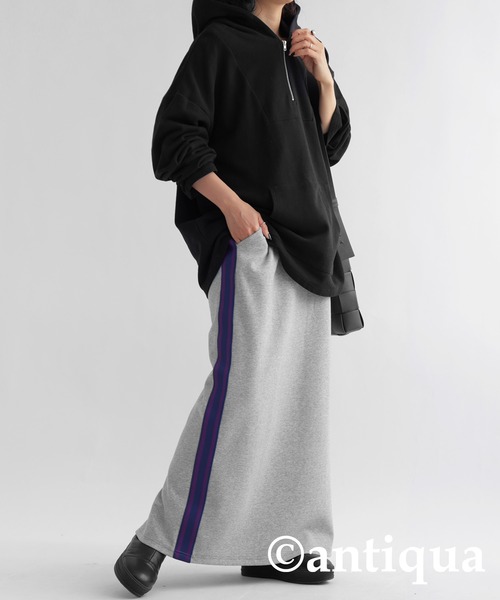 antiqua（アンティカ）の「サイドラインタイトスカート（スカート・レディース・ブラック/グレー・FREE）」の14枚目の写真
