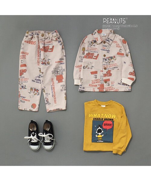 PEANUTS(ピーナッツ)の「PEANUTS 総柄ジャケット(デニムジャケット・キッズ・インディゴブルー/キナリ・80/90/100/110/120)」の5枚目の写真