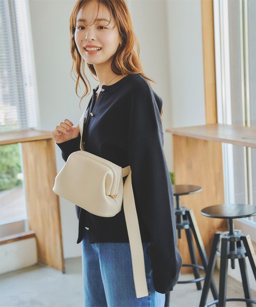 titivate（ティティベイト）の「がま口ショルダーバッグ（ショルダーバッグ・レディース・ブラック/ホワイト・FREE）」の5枚目の写真