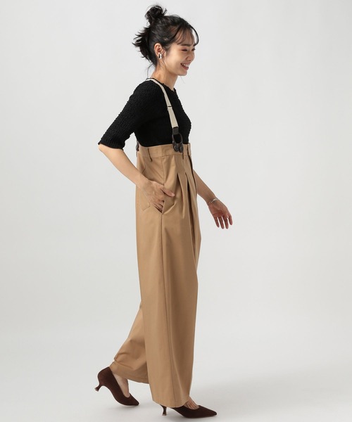 BAYFLOW(ベイフロー)の「サスペンダー付きハイウエストパンツ(その他パンツ・レディース・ネイビー/ベージュ・SMALL/MEDIUM)」の13枚目の写真