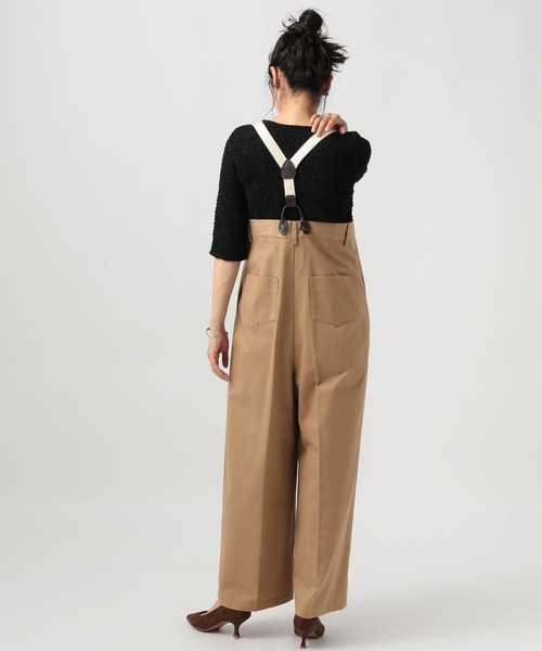 BAYFLOW(ベイフロー)の「サスペンダー付きハイウエストパンツ(その他パンツ・レディース・ネイビー/ベージュ・SMALL/MEDIUM)」の14枚目の写真