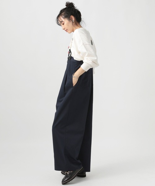 BAYFLOW(ベイフロー)の「サスペンダー付きハイウエストパンツ(その他パンツ・レディース・ネイビー/ベージュ・SMALL/MEDIUM)」の18枚目の写真