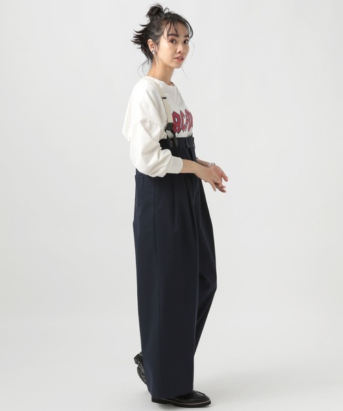 BAYFLOW(ベイフロー)の「サスペンダー付きハイウエストパンツ(その他パンツ・レディース・ネイビー/ベージュ・SMALL/MEDIUM)」の19枚目の写真