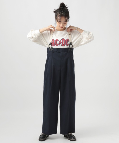 BAYFLOW(ベイフロー)の「サスペンダー付きハイウエストパンツ(その他パンツ・レディース・ネイビー/ベージュ・SMALL/MEDIUM)」の10枚目の写真