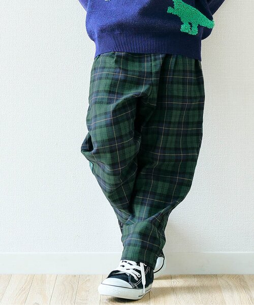 apres les cours（アプレレクール）の「バラエティシェフパンツ/7days Style pants（その他パンツ・キッズ・ブラウン/ストライプ/ベージュ/グリーン/ブルー・90/130/80/100/120/110）」の2枚目の写真
