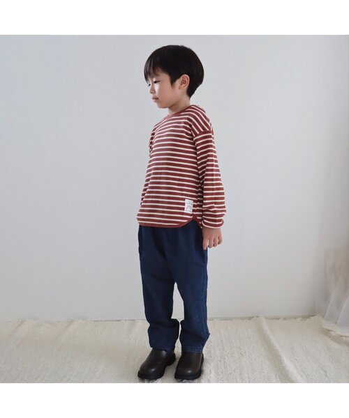 apres les cours（アプレレクール）の「バラエティシェフパンツ/7days Style pants（その他パンツ・キッズ・ブラウン/ストライプ/ベージュ/グリーン/ブルー・90/130/80/100/120/110）」の17枚目の写真