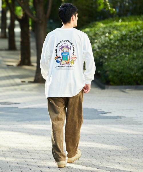 COLEMAN（コールマン）の「Coleman/コールマン 別注 ランタンアイコン バックプリント L/S TEE/ ロングスリーブ Tシャツ（Tシャツ/カットソー・メンズ・ダークブラウン/ホワイト/グレー/チャコールグレー・MEDIUM/LARGE）」の9枚目の写真