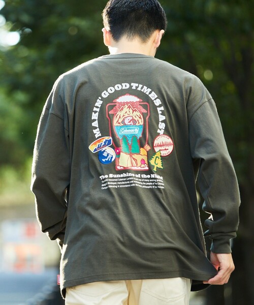 COLEMAN（コールマン）の「Coleman/コールマン 別注 ランタンアイコン バックプリント L/S TEE/ ロングスリーブ Tシャツ（Tシャツ/カットソー・メンズ・ダークブラウン/ホワイト/グレー/チャコールグレー・MEDIUM/LARGE）」の16枚目の写真