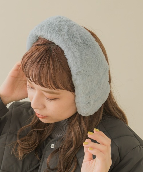 SMELLY（スメリー）の「エコファーイヤーマフ（イヤーマフ・レディース・グレー/ネイビー/ブラック・FREE）」の4枚目の写真