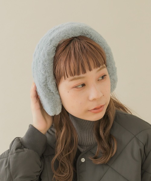 SMELLY（スメリー）の「エコファーイヤーマフ（イヤーマフ・レディース・グレー/ネイビー/ブラック・FREE）」の5枚目の写真
