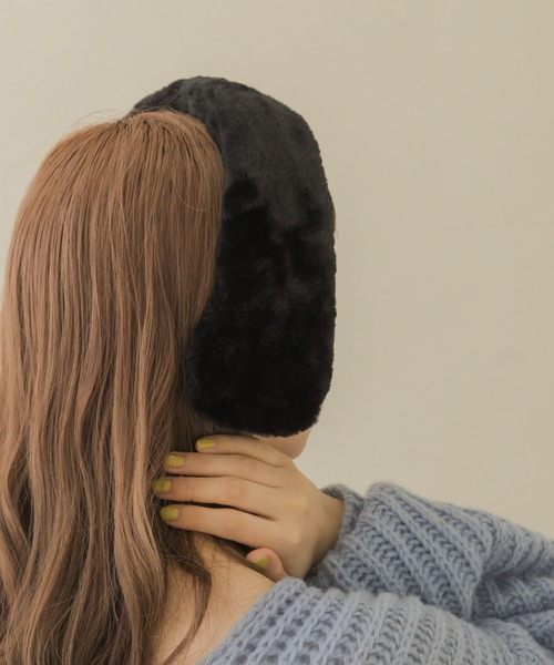 SMELLY（スメリー）の「エコファーイヤーマフ（イヤーマフ・レディース・グレー/ネイビー/ブラック・FREE）」の9枚目の写真