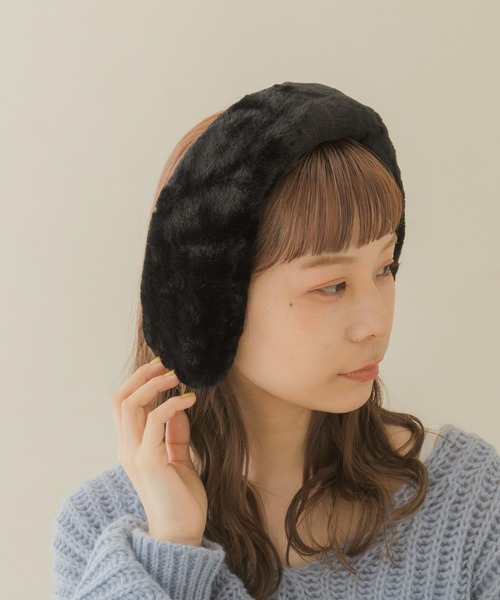 SMELLY（スメリー）の「エコファーイヤーマフ（イヤーマフ・レディース・グレー/ネイビー/ブラック・FREE）」の10枚目の写真