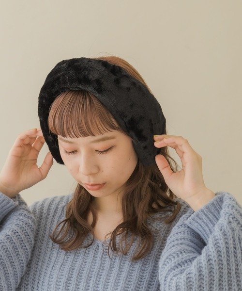 SMELLY（スメリー）の「エコファーイヤーマフ（イヤーマフ・レディース・グレー/ネイビー/ブラック・FREE）」の12枚目の写真