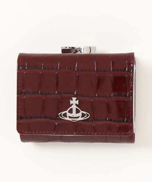 Vivienne Westwood(ヴィヴィアンウエストウッド)の「51010018-L0039-PFCROCODILE SMALL FRAME WALLET(財布・レディース・ベージュ/ブラック/ワインレッド・ONESIZE)」の3枚目の写真