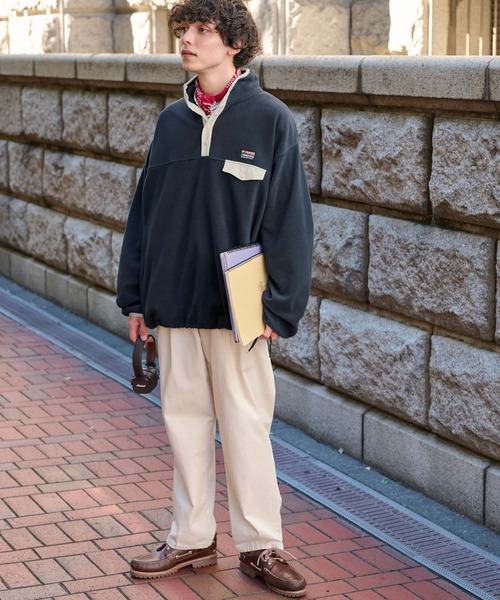 MONO-MART LADY'S（モノマートレディース）の「フリーススナップボタンプルオーバー（スウェット・レディース・ブラック/アイボリー/ナチュラル/ネイビー/オリーブ・FREE）」の22枚目の写真