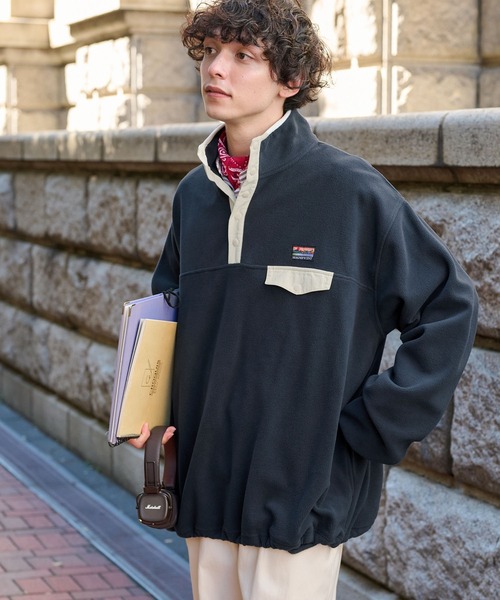 MONO-MART LADY'S（モノマートレディース）の「フリーススナップボタンプルオーバー（スウェット・レディース・ブラック/アイボリー/ナチュラル/ネイビー/オリーブ・FREE）」の21枚目の写真