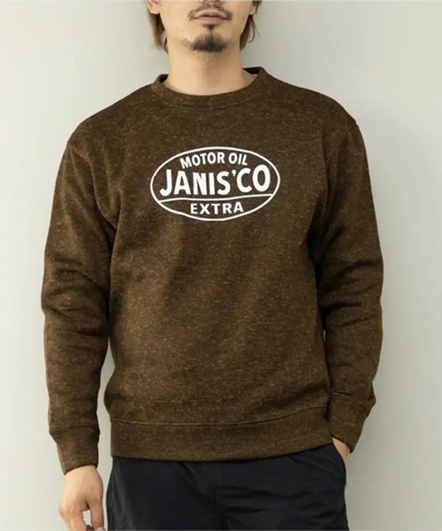 STYLEBLOCK（スタイルブロック）の「ニットフリース裏起毛プリントトレーナー(janis)（スウェット・メンズ・ヘザーチャコール/杢グレー/ワイン/ブラウン・M/L/LL）」の4枚目の写真
