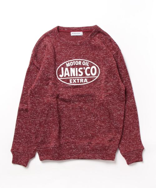 STYLEBLOCK（スタイルブロック）の「ニットフリース裏起毛プリントトレーナー(janis)（スウェット・メンズ・ヘザーチャコール/杢グレー/ワイン/ブラウン・M/L/LL）」の9枚目の写真