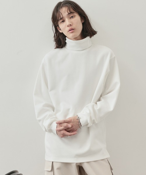 JUNRED（ジュンレッド）の「j.n.r.d/スムースタートルネックプルオーバー（Tシャツ/カットソー・メンズ・ホワイト/ブラック・L/LL/M）」の5枚目の写真