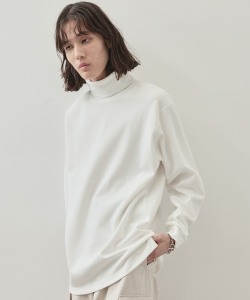 JUNRED（ジュンレッド）の「j.n.r.d/スムースタートルネックプルオーバー（Tシャツ/カットソー・メンズ・ホワイト/ブラック・L/LL/M）」の7枚目の写真