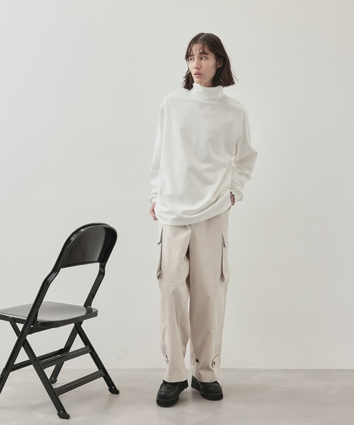 JUNRED（ジュンレッド）の「j.n.r.d/スムースタートルネックプルオーバー（Tシャツ/カットソー・メンズ・ホワイト/ブラック・L/LL/M）」の8枚目の写真