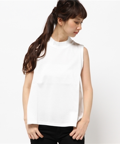 BEAMS LIGHTS Women's（ビームスライツ ウィメンズ）の「BEAMS LIGHTS / ハイネックフレア ノースリーブプルオーバー（Tシャツ/カットソー・レディース・ホワイト/グレー/ブラック・FREE）」の2枚目の写真