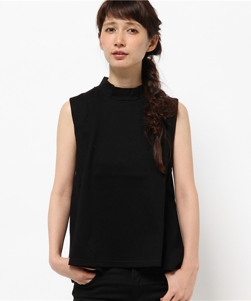 BEAMS LIGHTS Women's（ビームスライツ ウィメンズ）の「BEAMS LIGHTS / ハイネックフレア ノースリーブプルオーバー（Tシャツ/カットソー・レディース・ホワイト/グレー/ブラック・FREE）」の3枚目の写真