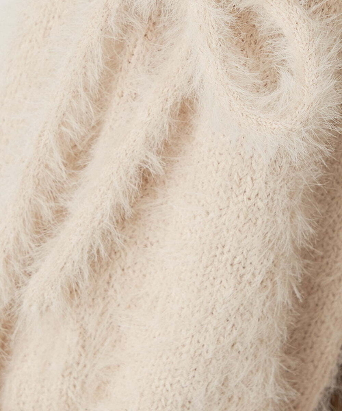 A de a.v.v(アードアー・ヴェ・ヴェ)の「フェザーフレアキャンディスリーブカーディガン(カーディガン/ボレロ・レディース・ブラック/アイボリー・36/38)」の20枚目の写真