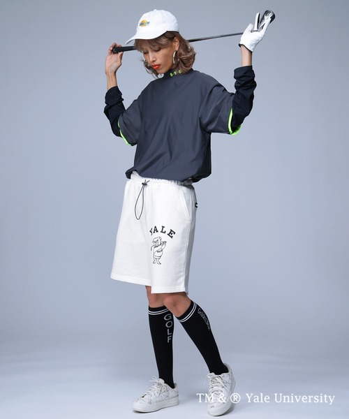 antiqua（アンティカ）の「YALE ロゴハーフパンツ（その他パンツ・レディース・ネイビー/オフホワイト/ブラック・M/S/L）」の4枚目の写真