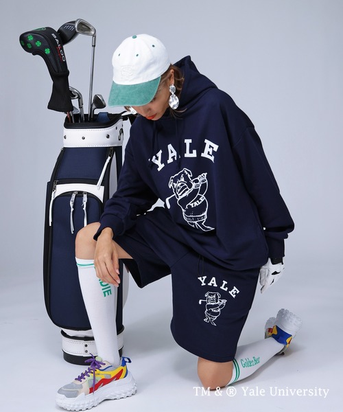 antiqua（アンティカ）の「YALE ロゴハーフパンツ（その他パンツ・レディース・ネイビー/オフホワイト/ブラック・M/S/L）」の21枚目の写真