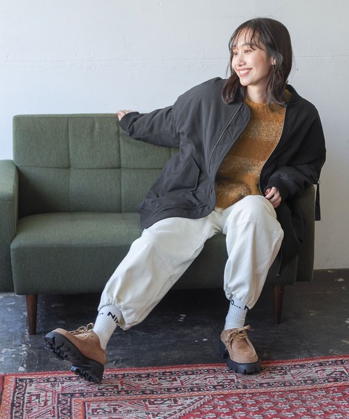 niko and...（ニコアンド）の「SOFTツイルミリタリーパンツ（その他パンツ・レディース・パープル/オフホワイト/カーキ/ブラック・MEDIUM/LARGE）」の8枚目の写真