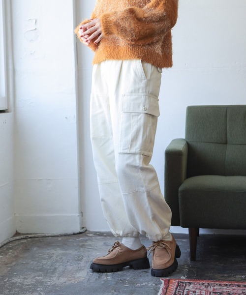 niko and...（ニコアンド）の「SOFTツイルミリタリーパンツ（その他パンツ・レディース・パープル/オフホワイト/カーキ/ブラック・MEDIUM/LARGE）」の9枚目の写真