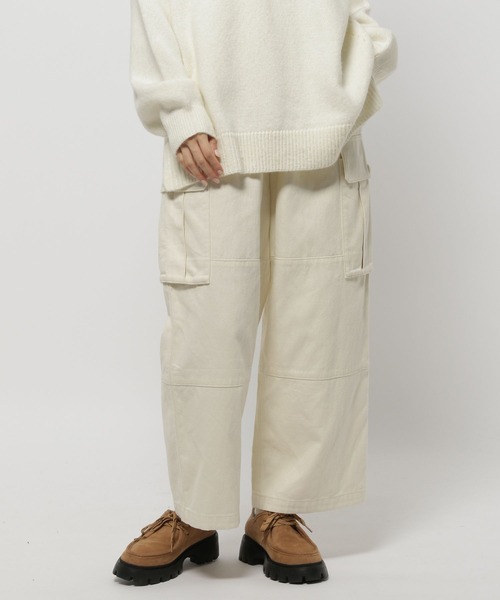 niko and...（ニコアンド）の「SOFTツイルミリタリーパンツ（その他パンツ・レディース・パープル/オフホワイト/カーキ/ブラック・MEDIUM/LARGE）」の20枚目の写真